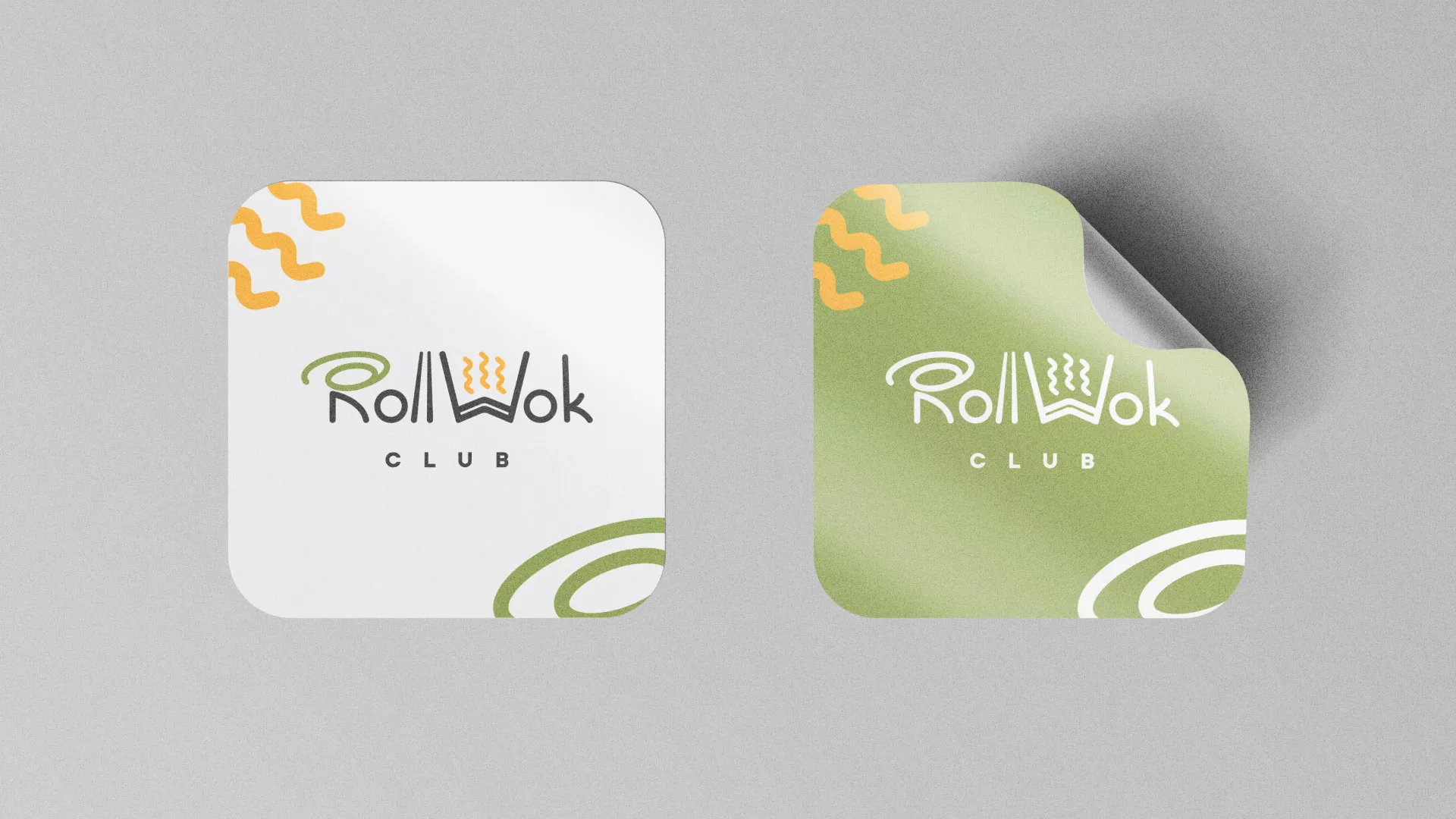 Разработка логотипа и фирменного стиля суши-бара «Roll Wok Club» в Красном Холме