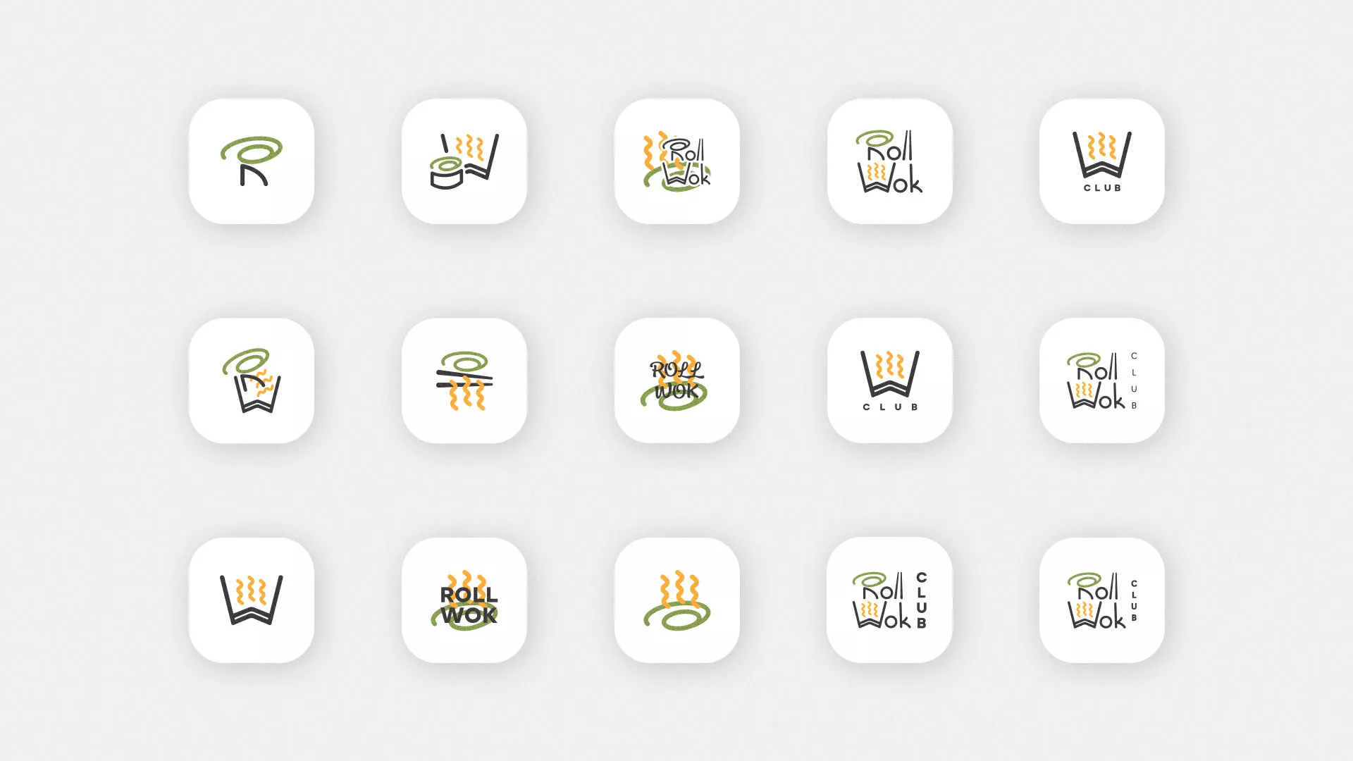 Разработка иконки приложения суши-бара «Roll Wok Club» в Красном Холме