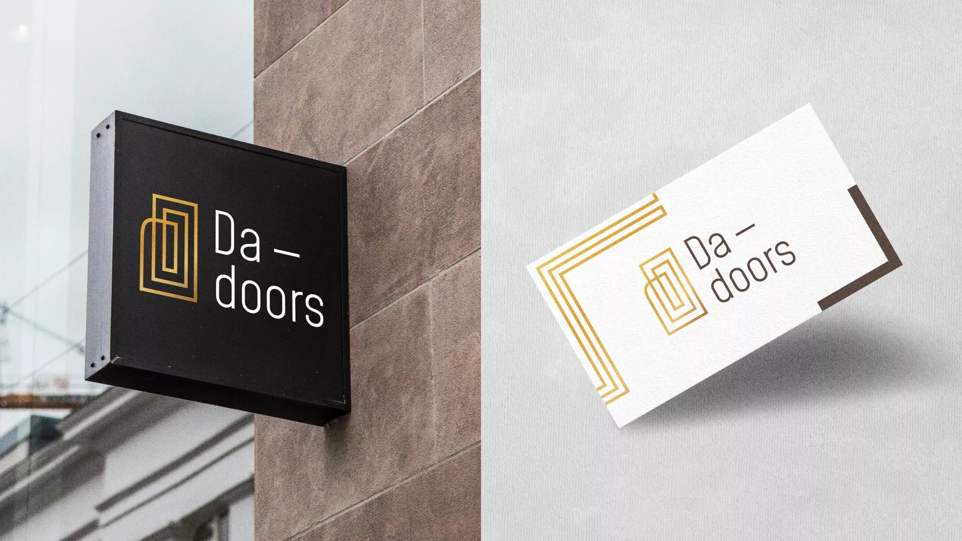 Разработка логотипа для компании «DA-DOORS» в Красном Холме